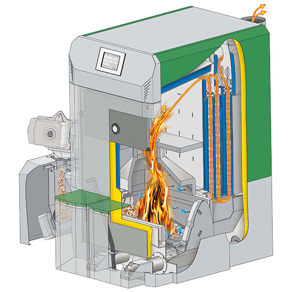 Cazan aschii lemn peleti firematic PELLET 120 201 - herz bioenergie
